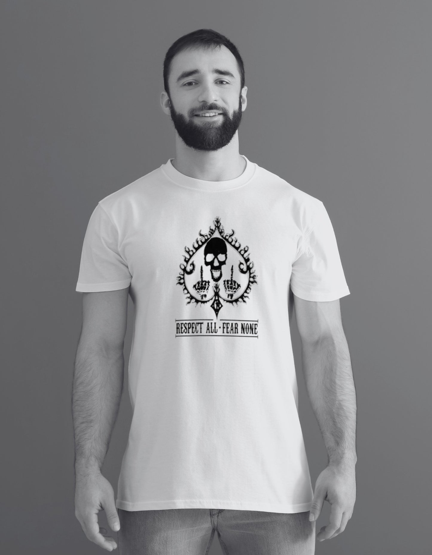 DOUBLE FUCK YOU - Camiseta blanca con eslogan