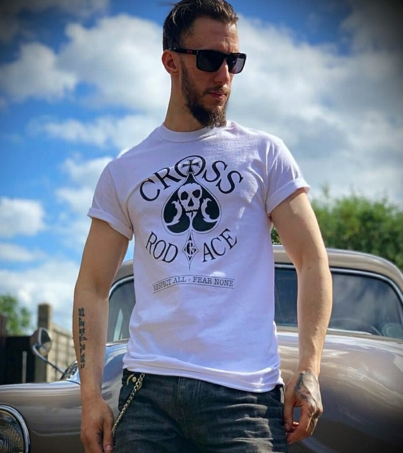 Camiseta CROSS RODACE Original Blanca - Blanco/Negro