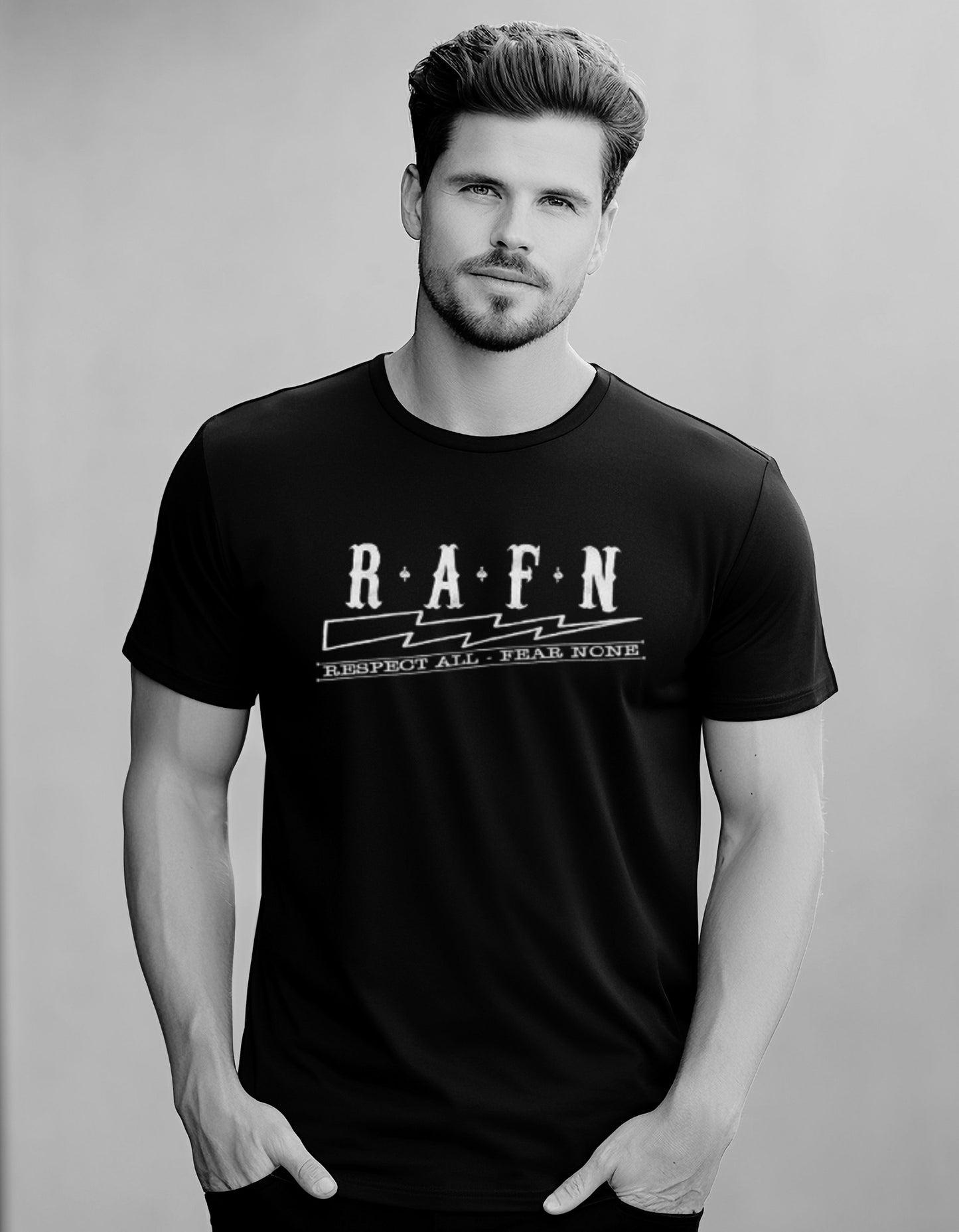 RESPECT ALL FEAR NONE - Camiseta con eslogan Black Cross Rodace