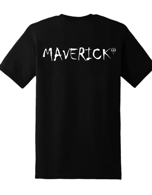 MAVERICK Cross Rodace Black T-shirt - Back Print