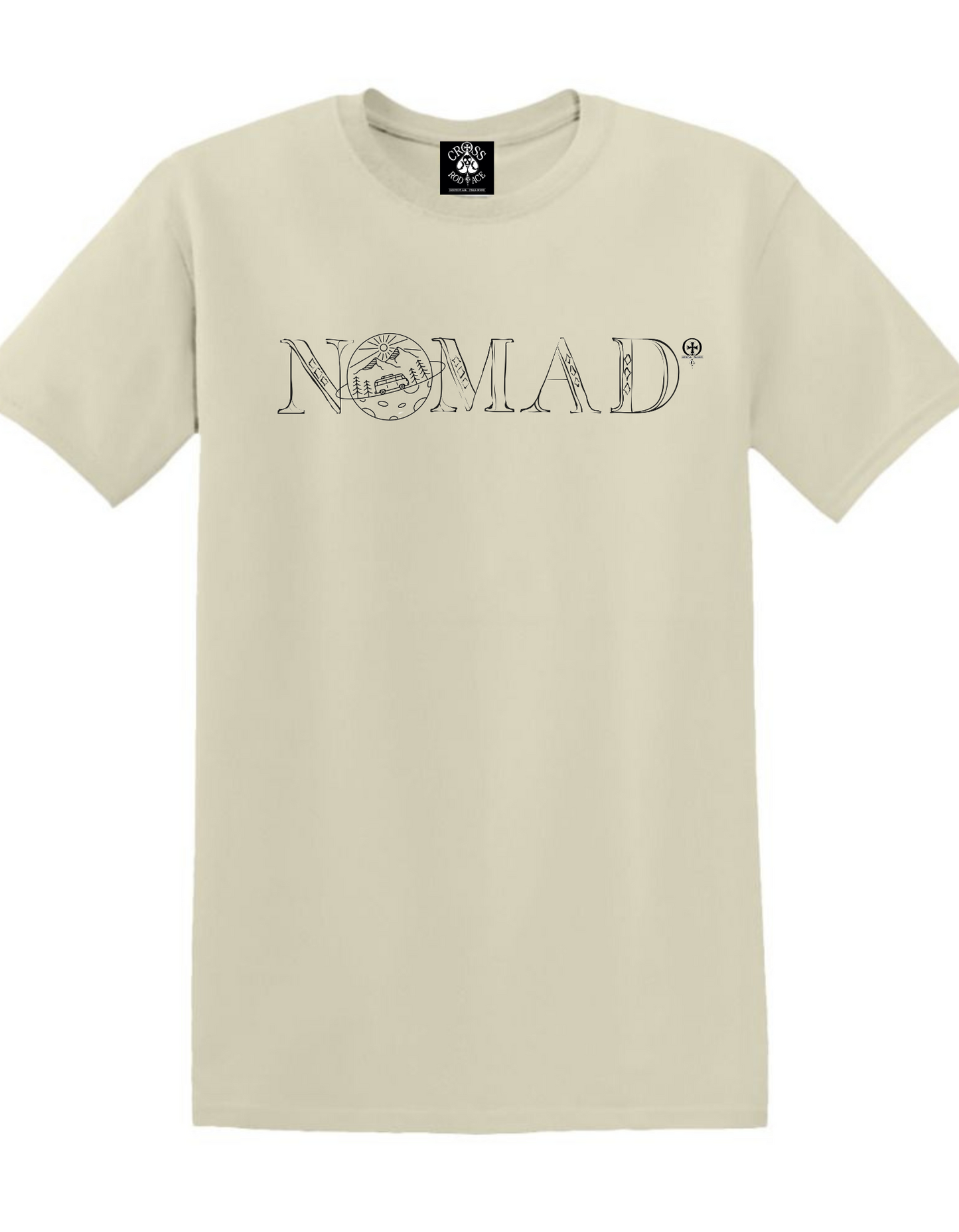 FLAMES NOMAD - Camiseta Nomad Blanca con Bolsillo - Rojo