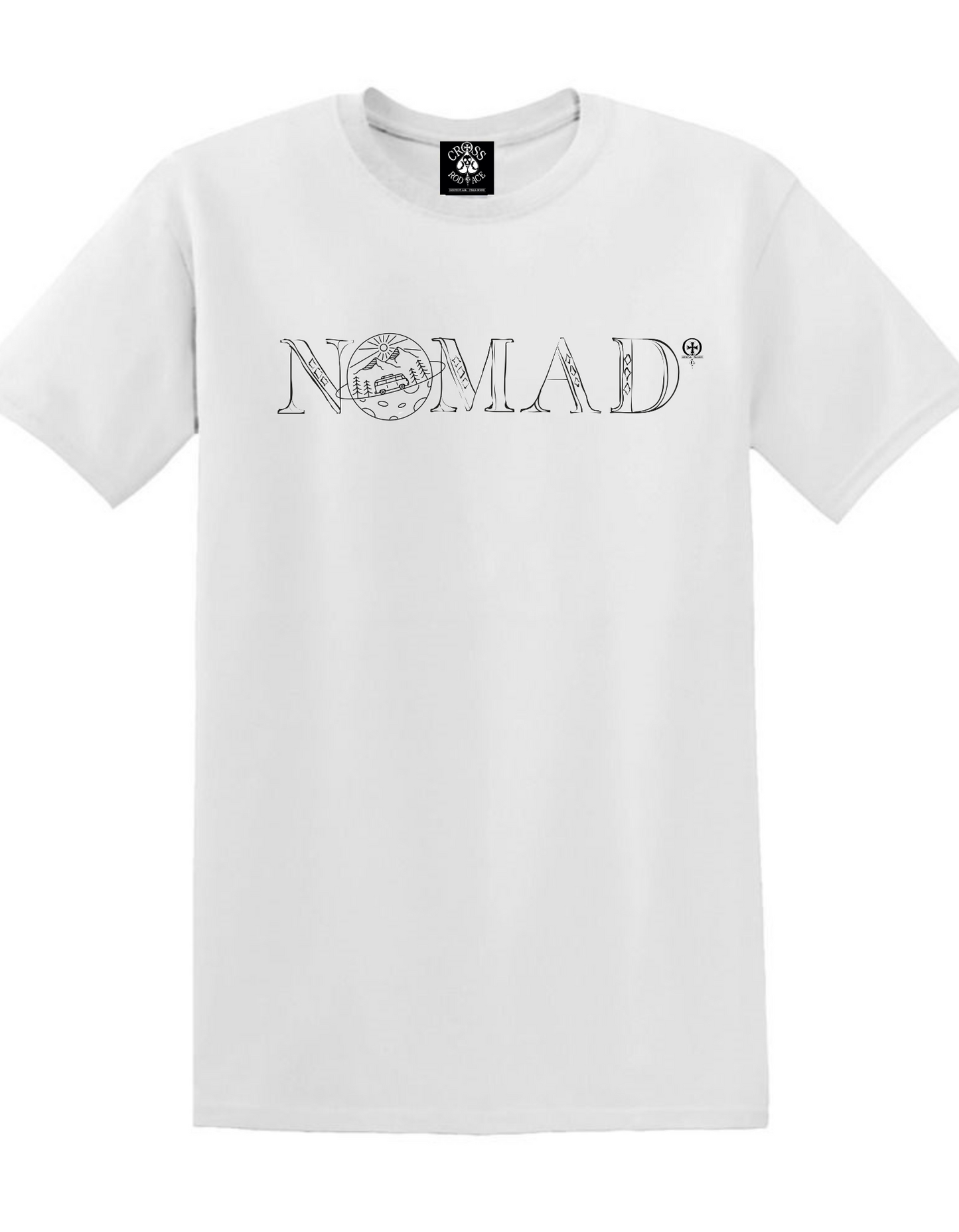 FLAMES NOMAD - T-shirt Nomad Blanc à Poche - Rouge