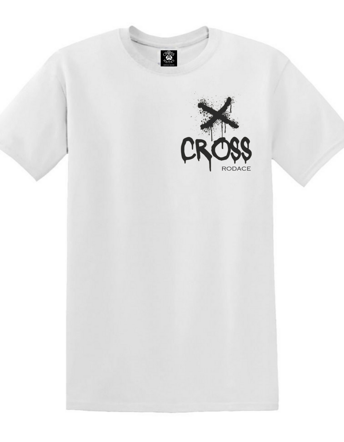 AXED - T-shirt Blanc à Poches - Cross Rodace Black X