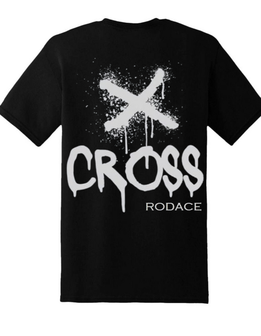 AXED Cross Rodace Black T-shirt - White X