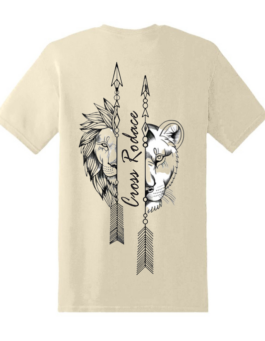 INSTINCT Cross Rodace Sandy White T-shirt - Black Design