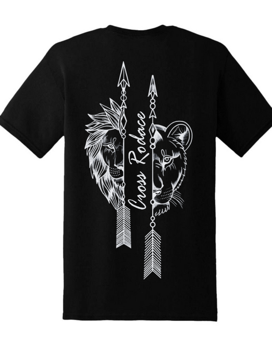 INSTINCT Cross Rodace Black T-shirt - White Design