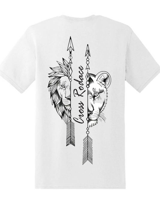 INSTINCT Cross Rodace White T-shirt - Black Design