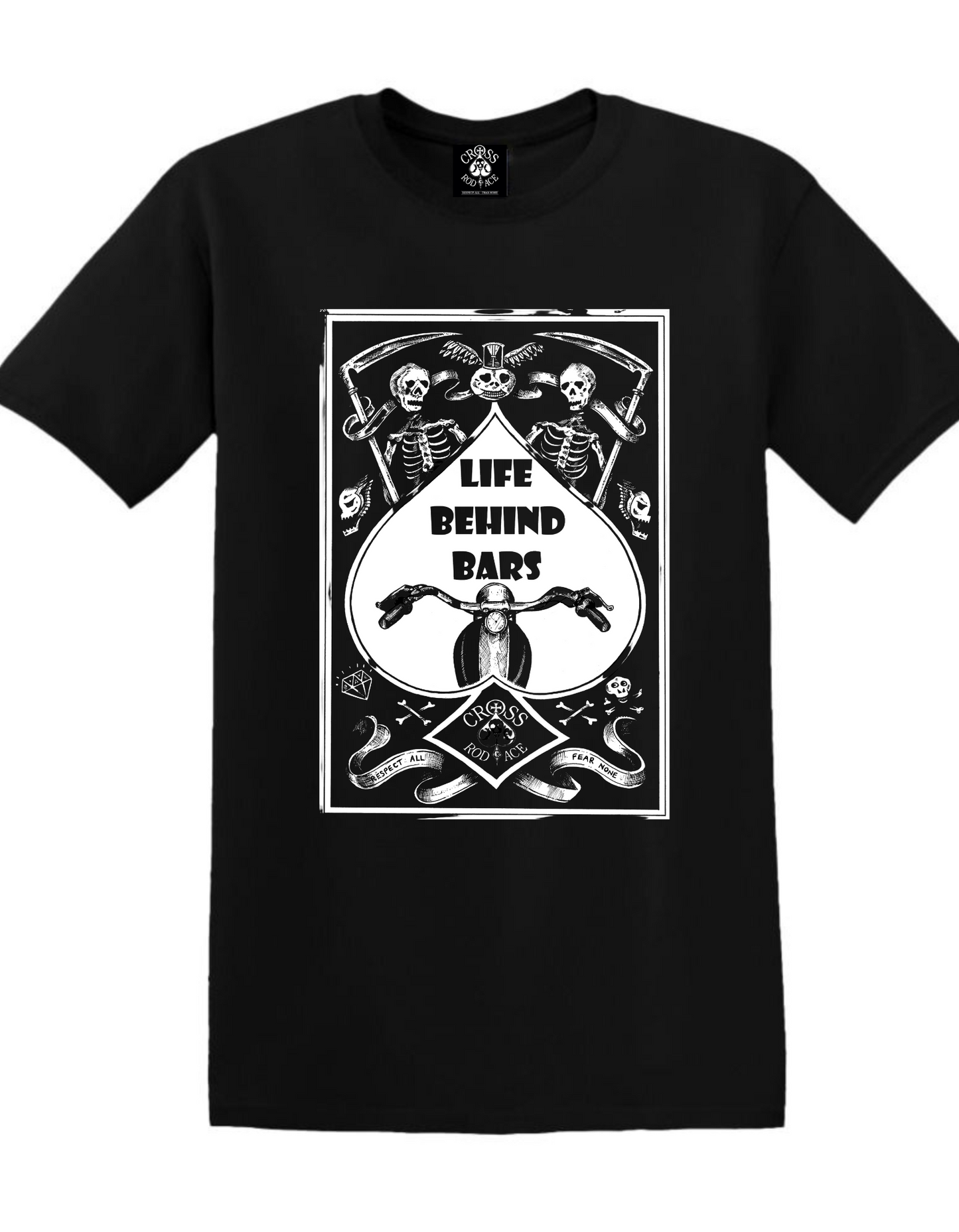 LIFE BEHIND BARS - T-shirt motard noir