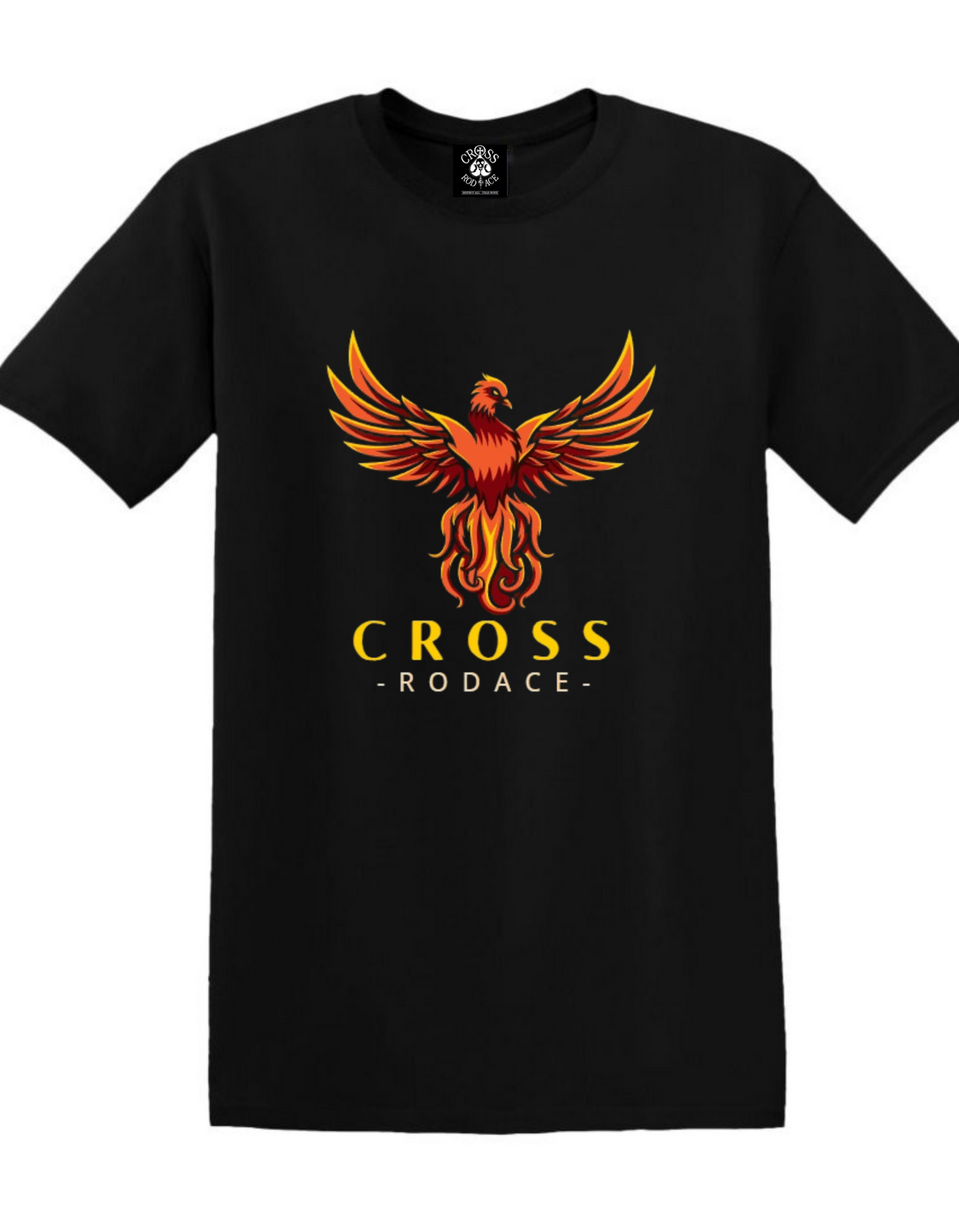 MAJESTIC PHOENIX - T-shirt Cross Rodace Noir - Orange
