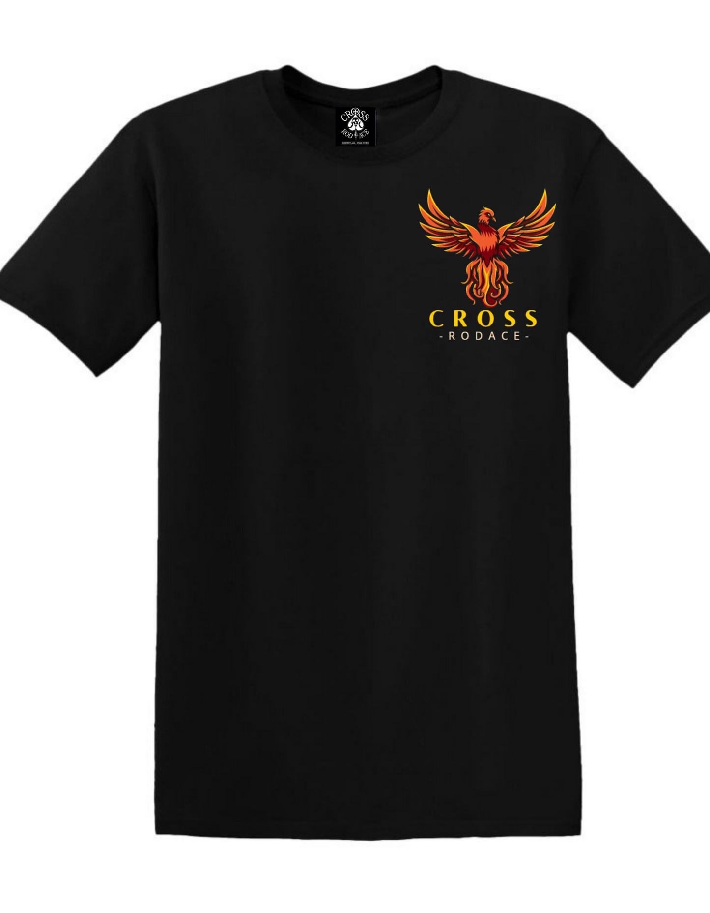 MAJESTIC PHOENIX - T-shirt à poche noir Cross Rodace - Orange