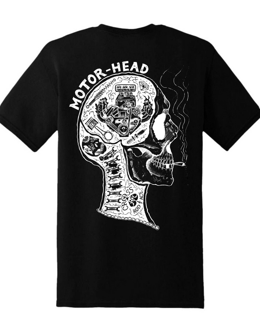 MOTEUR HEAD SKULL - T-shirt noir