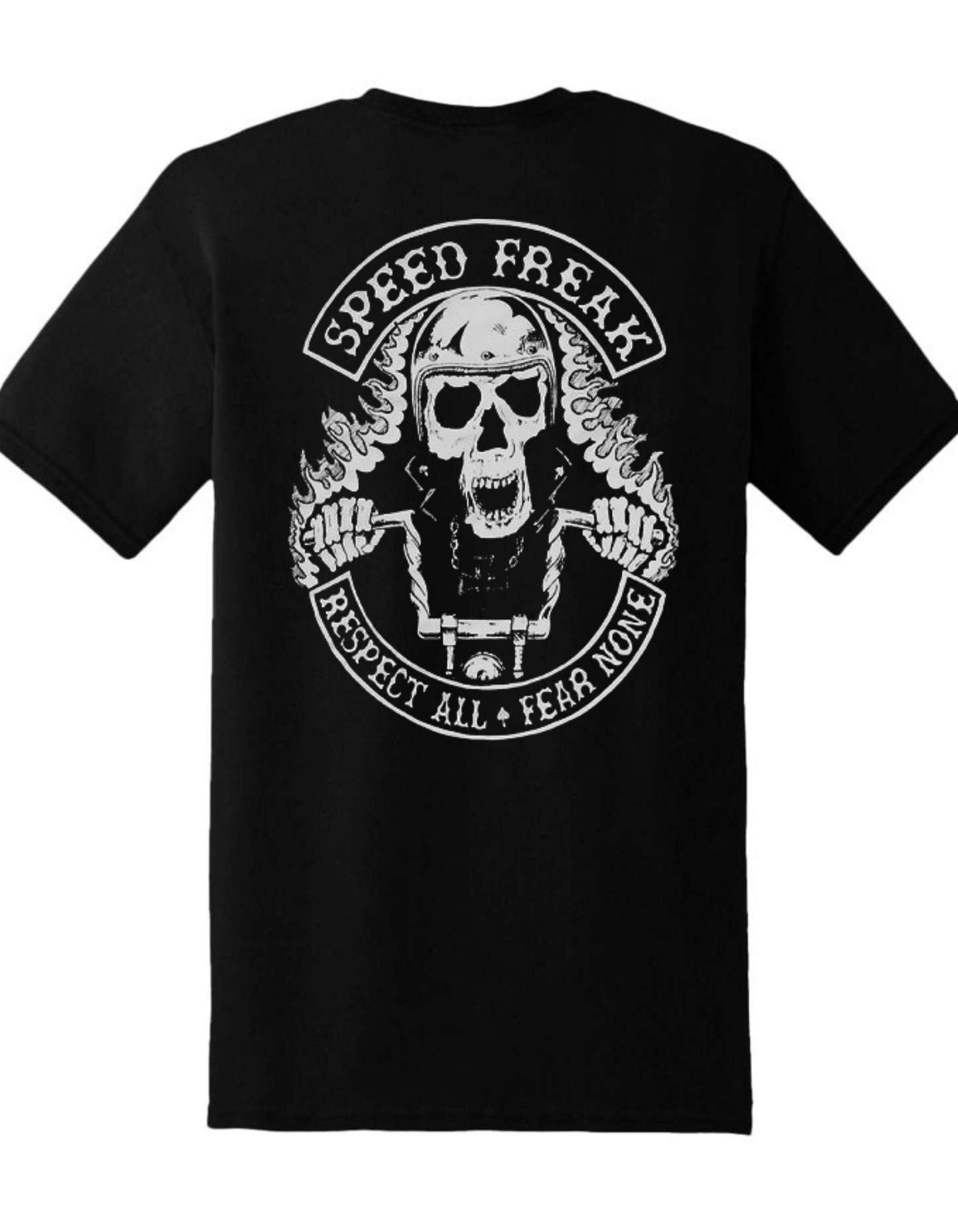 SPEED FREAK - Camiseta negra de motociclista y corredor