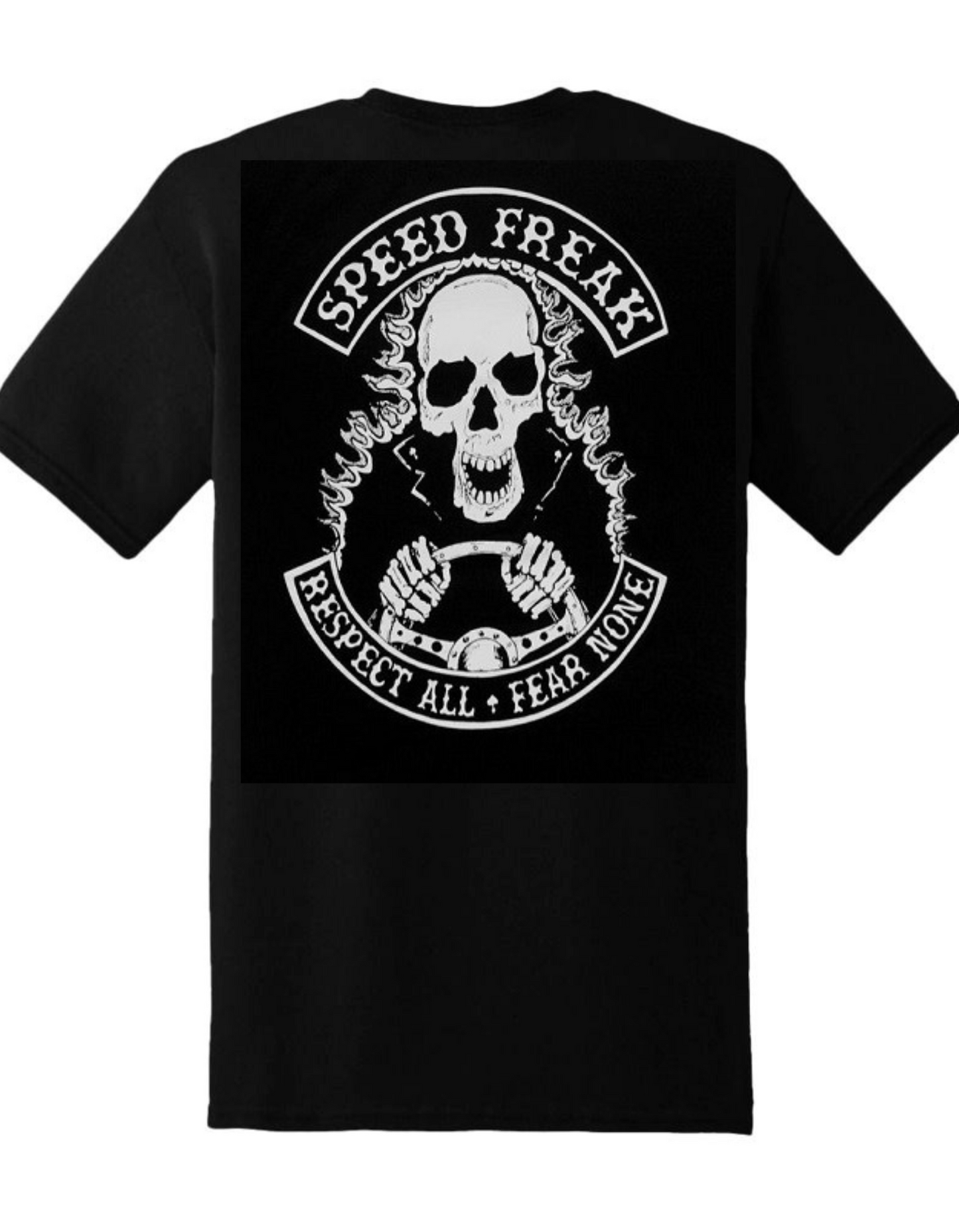 SPEED FREAK - Camiseta negra de carreras de coches