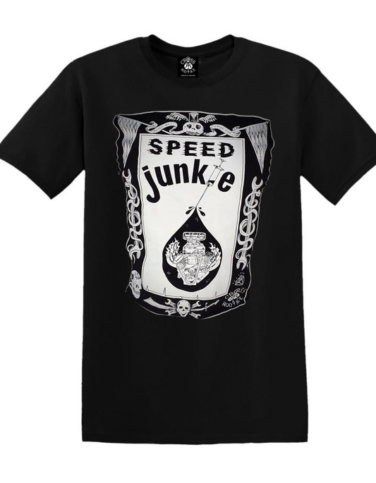 SPEED JUNKIE- Black Racer T-shirt