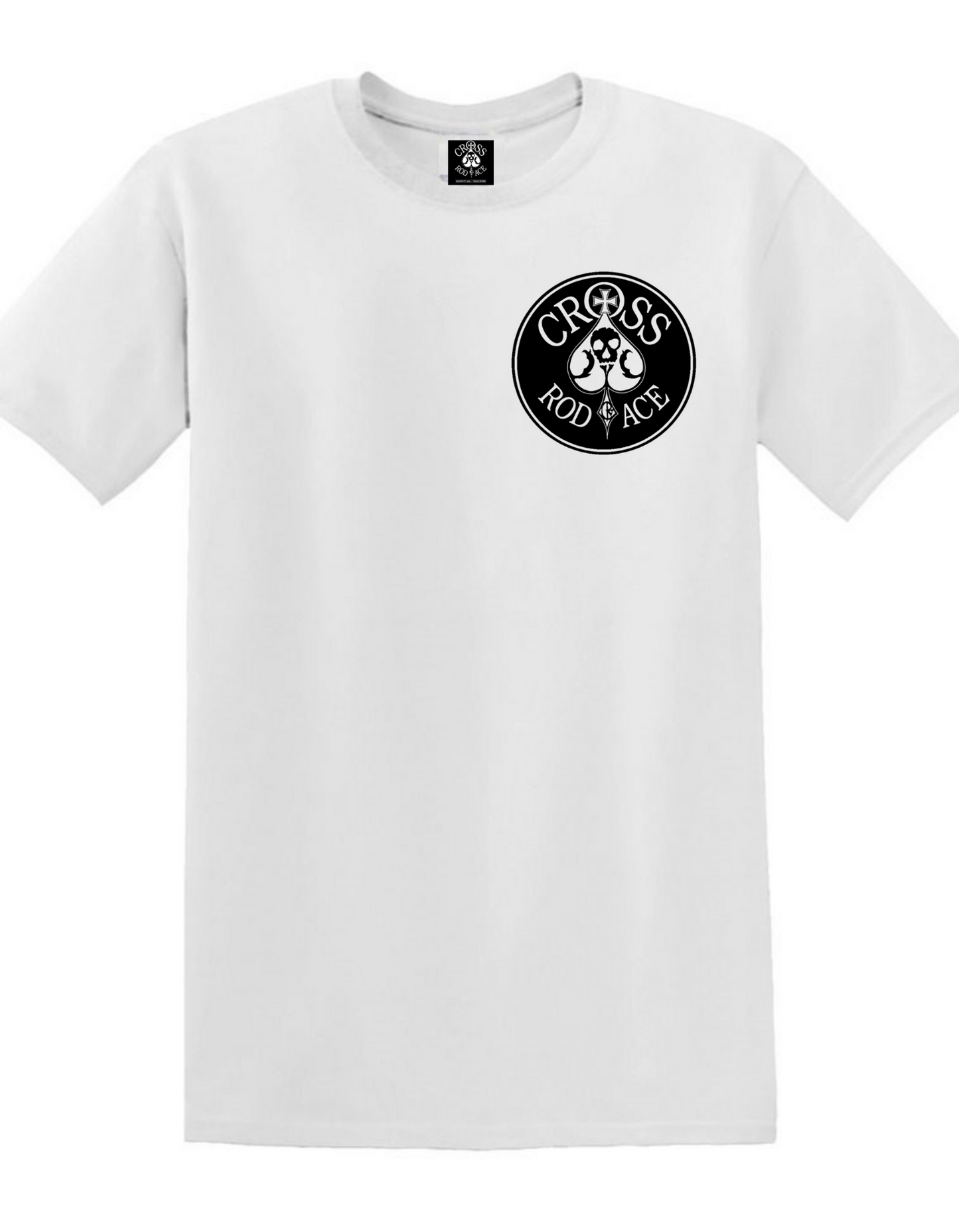 CIRCLED Original Cross Rodace White T-shirt - Pocket Design