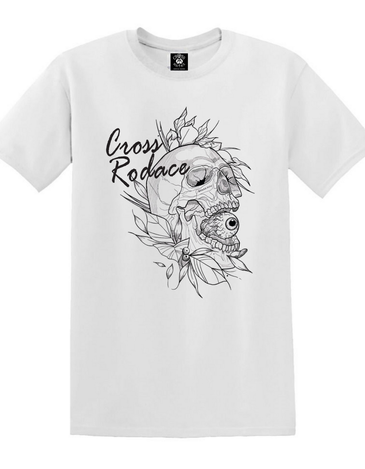 CRANEO SKULL - Cross Rodace White T-shirt - Black Design