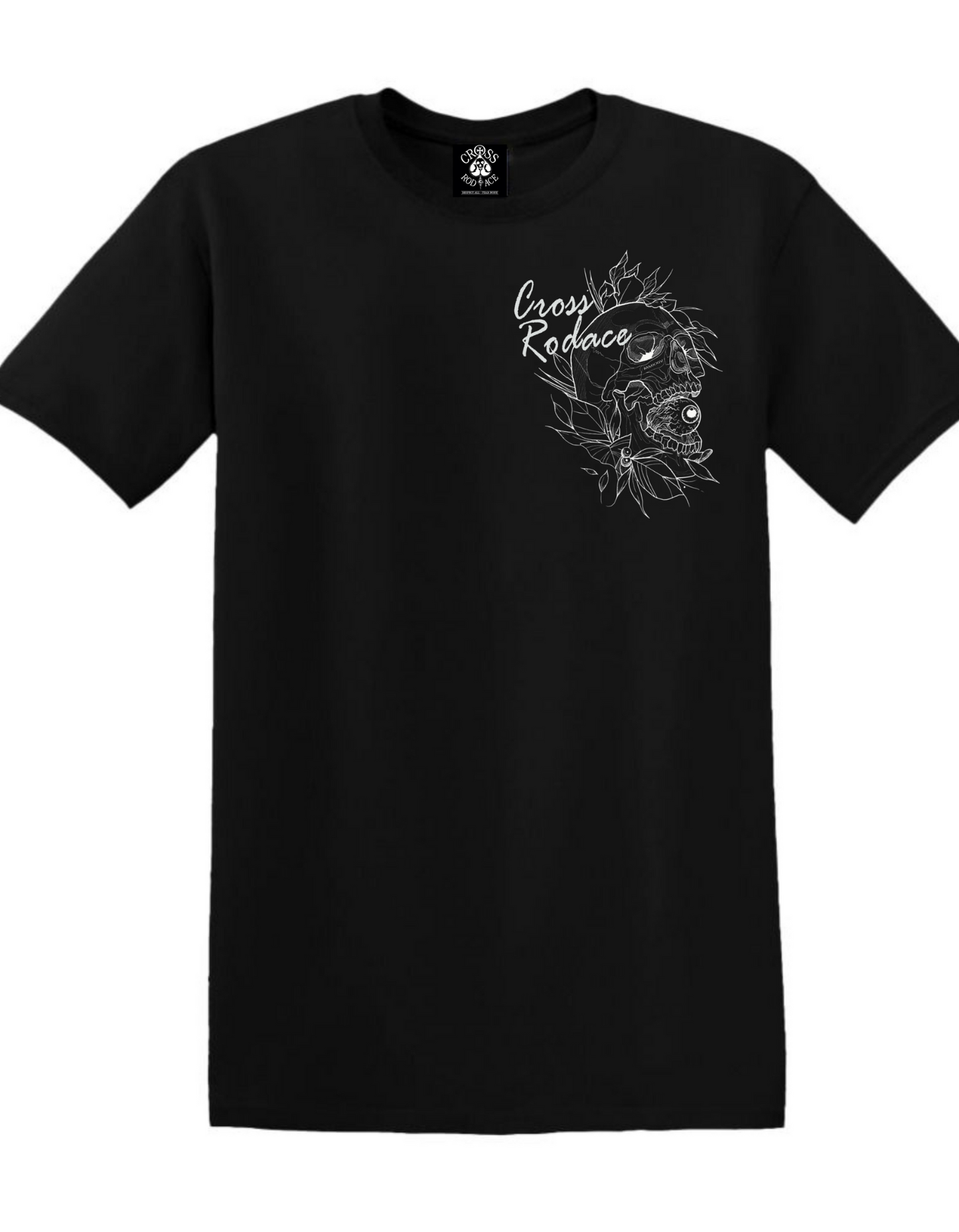 CRANEO SKULL - Cross Rodace Black T-shirt - WhitePocket Design