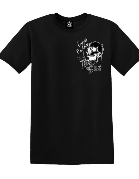 DARK SIDE - Cross Rodace Black T-shirt - White Pocket Design