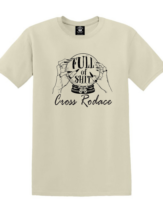 FULL OF SHIT Cross Rodace Sandy White T-shirt - Black Design (Copy)