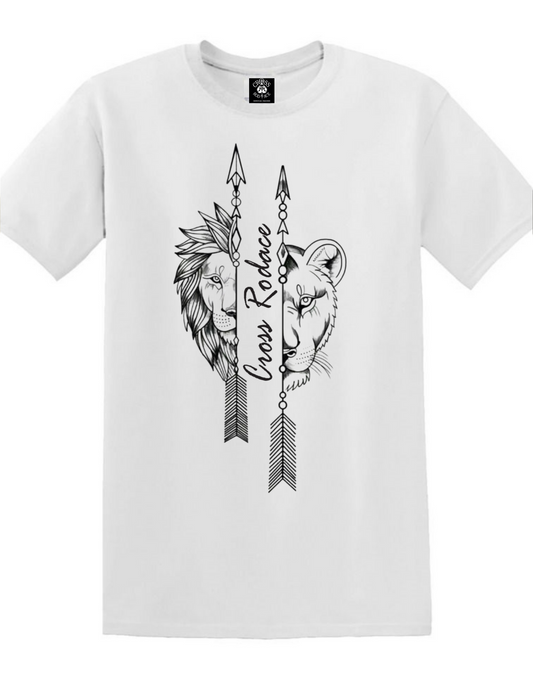 INSTINCT Cross Rodace White T-shirt - Black Design