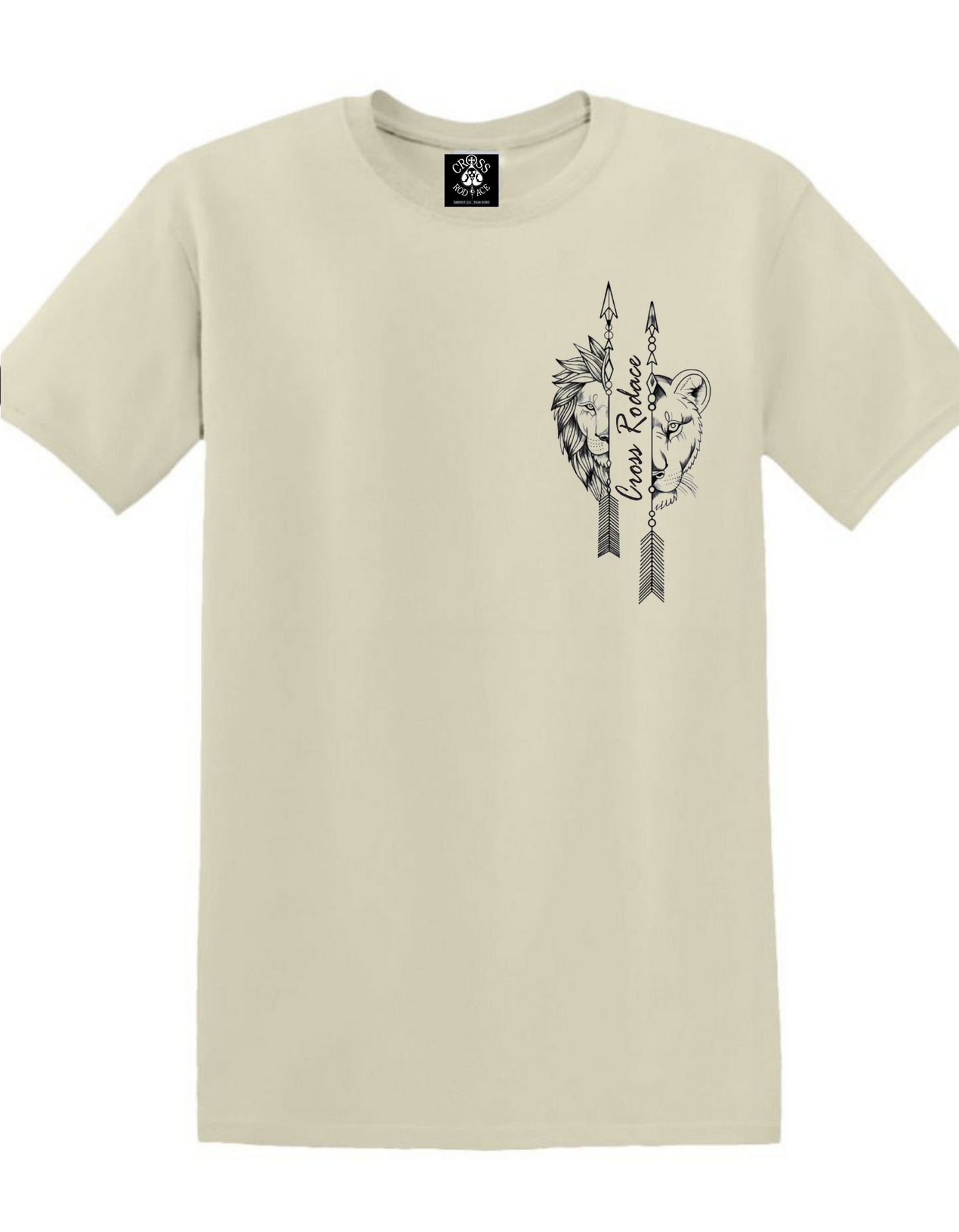 INSTINCT Cross Rodace Sandy White T-shirt - Black Pocket Design