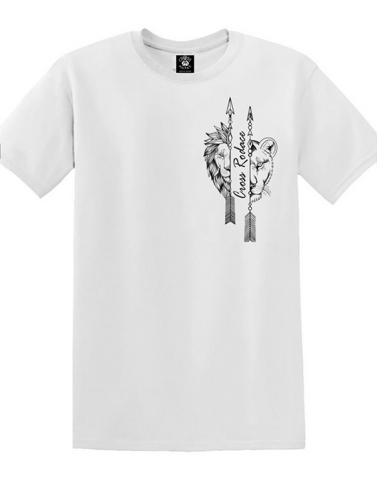 INSTINCT Cross Rodace White T-shirt - Black Pocket Design