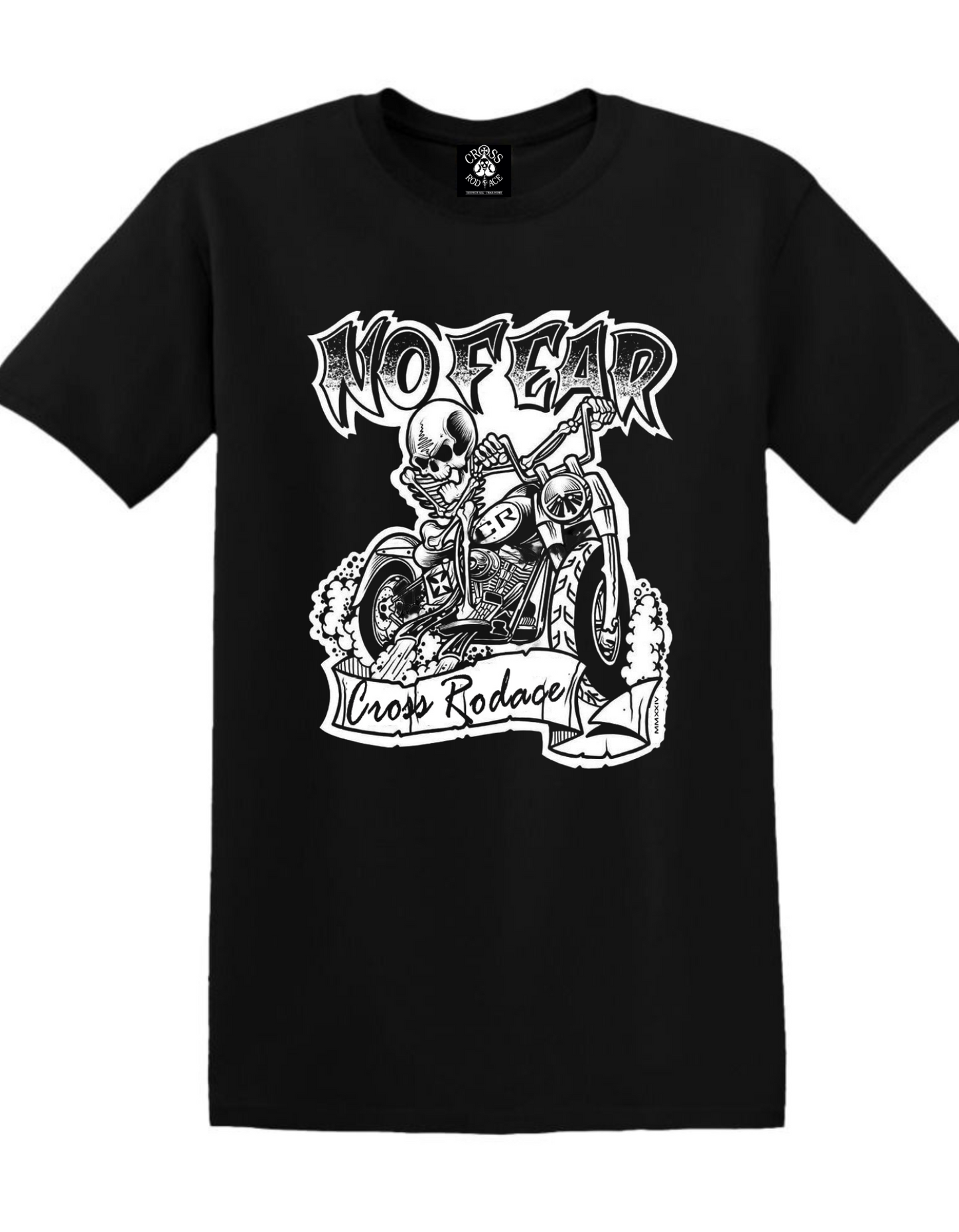 NO FEAR Cross Rodace Black T-shirt - Black Design