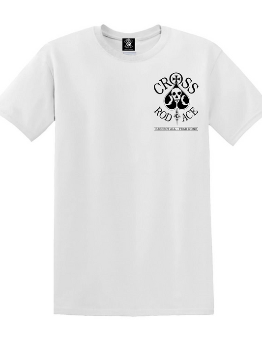 CROSS RODACE Original Pocket White T-Shirt  - Black Design