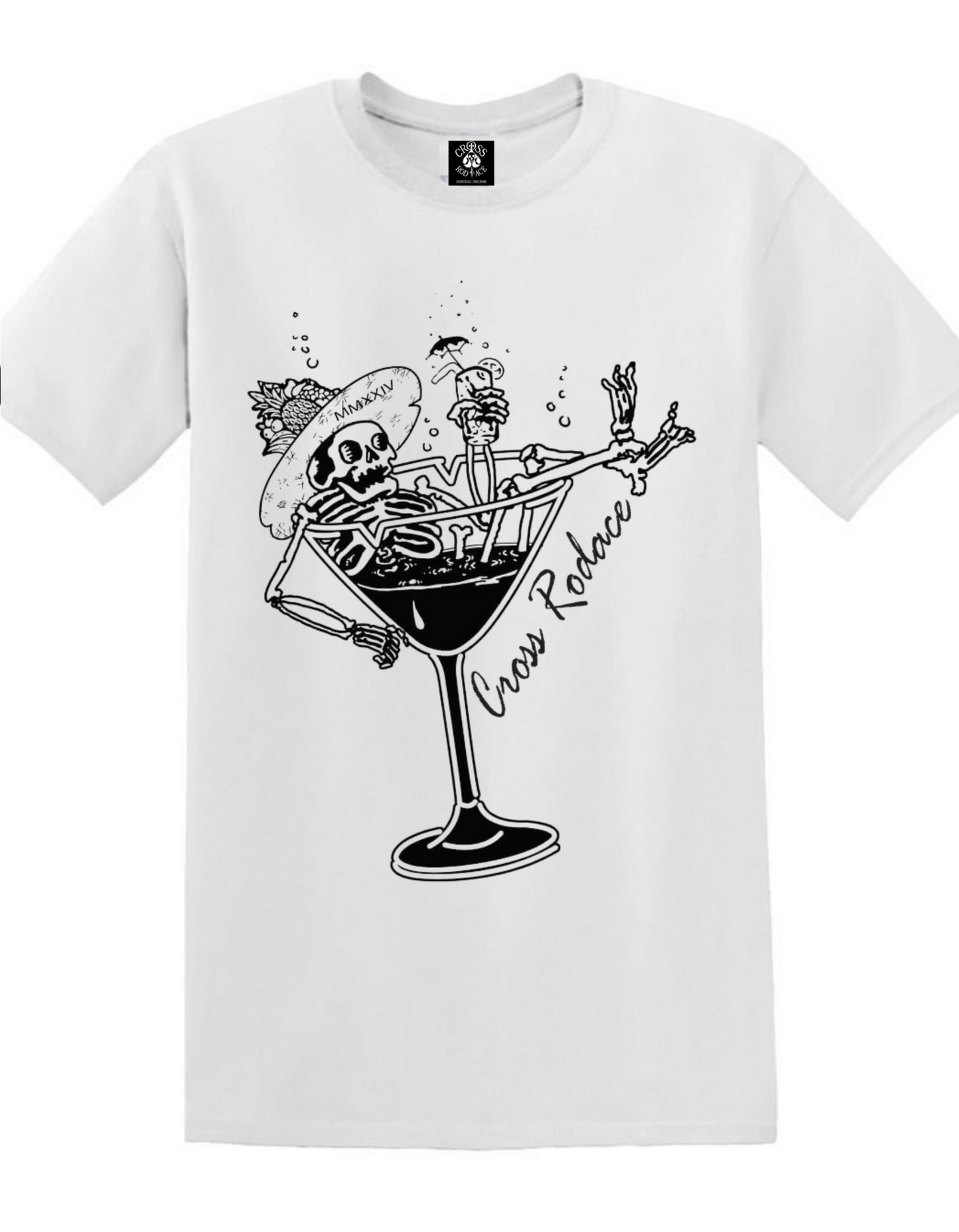 PARADISE LOST Cross Rodace White T-shirt - Black Design