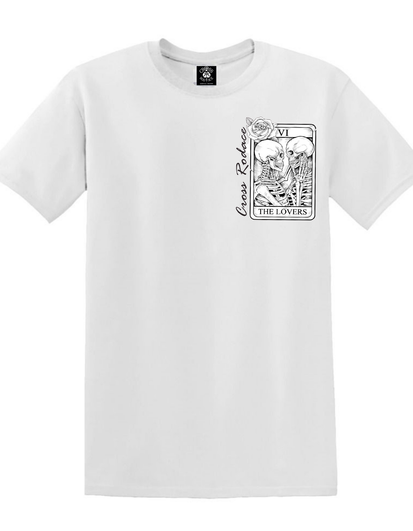 THE LOVERS VI Cross Rodace White T-shirt - Black Design