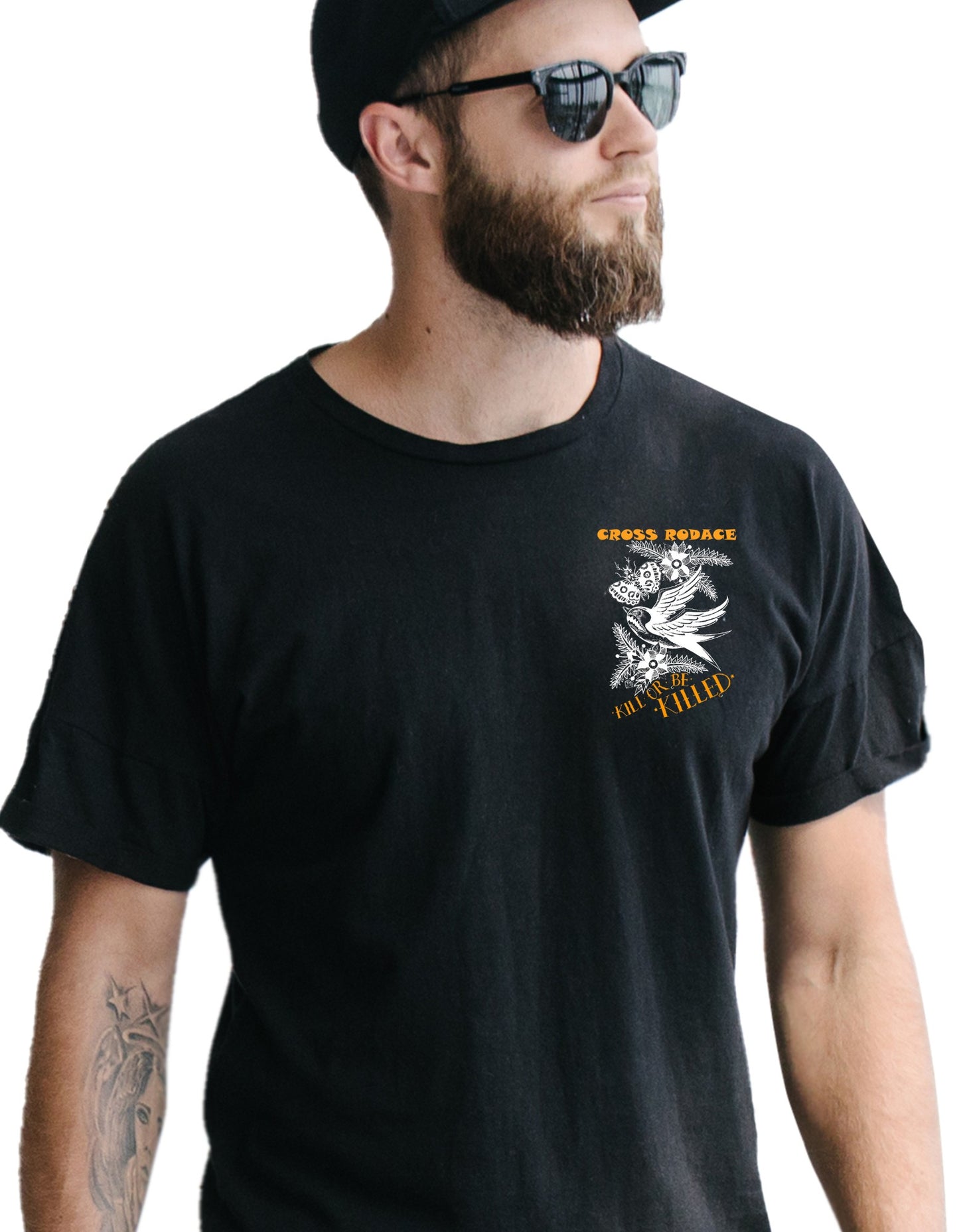 TUER ou ÊTRE TUÉ - T-shirt noir tatouage